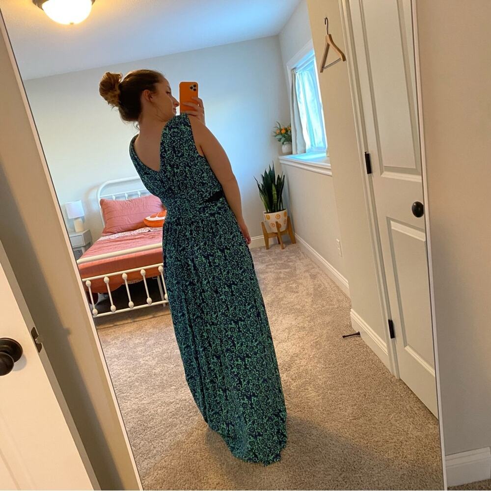 Chiara Boni La Petite Robe Blue Floral Maxi Dress Medium - Picture 3 of 16